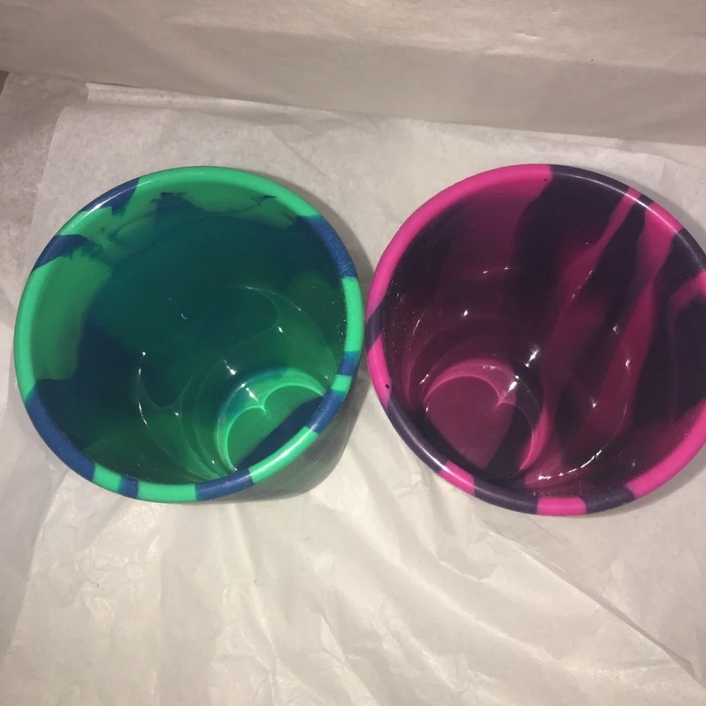 Silipint Silicone Cups Set 16oz 2 Tye dye,2 Solid Blue Green Pk  Purple,4 Cups
